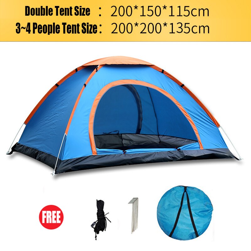 Cheap Goat Tents Portable Light Camping  Tent Suitable For 3 5 People Easy Instant Setup Protable Backpacking For Sun Shelter,Travelling,Hiking   